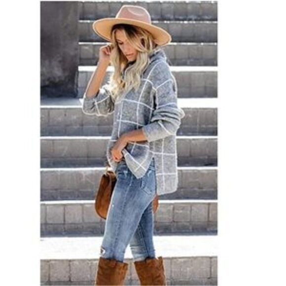 New Grid Pattern Turtleneck Knitted Jumper Sweater - Picture 2 of 9